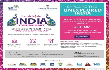 3rd India Tourism Mart (ITM), Scheduled from February 18-20, 2021